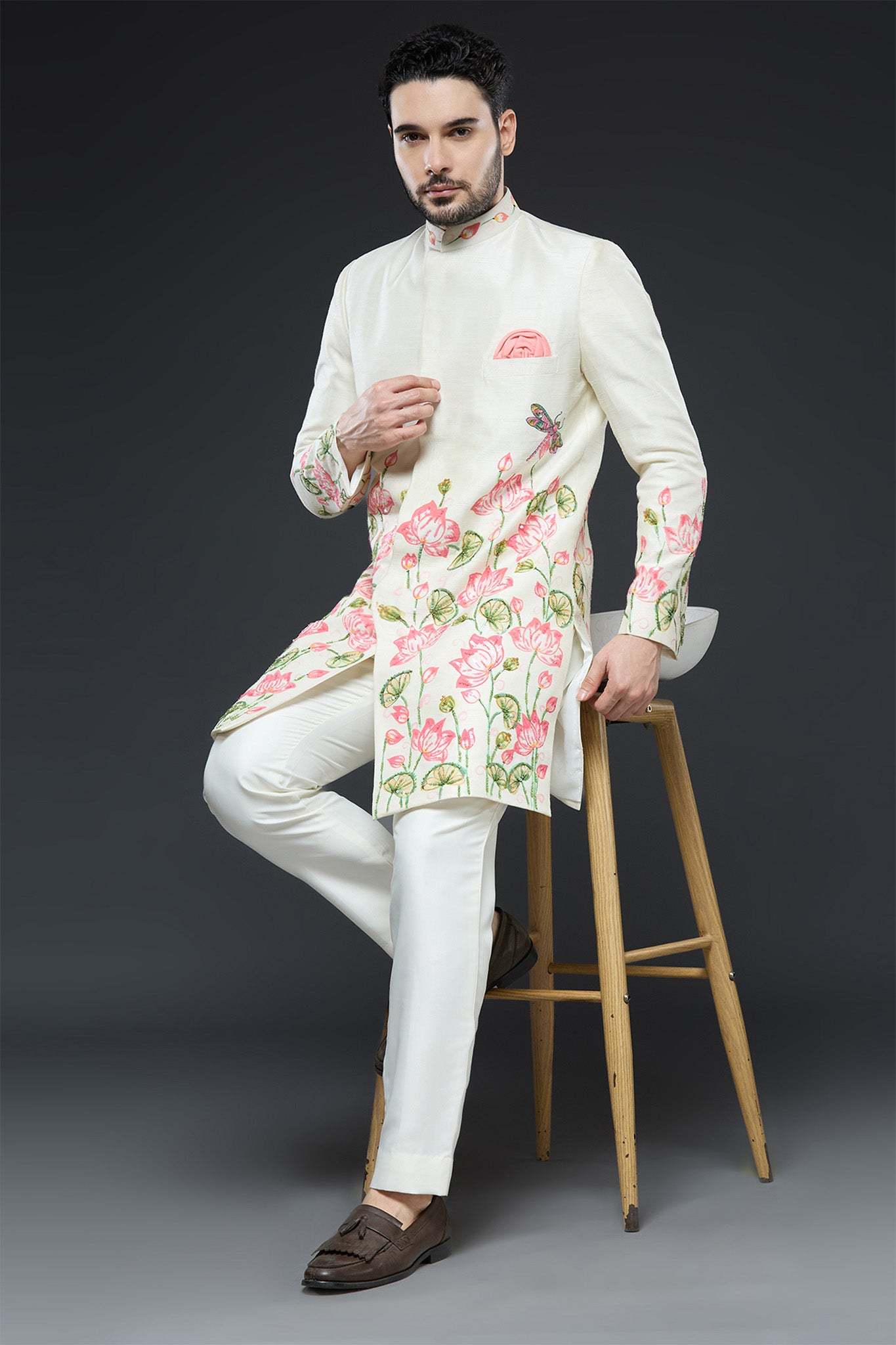 Ivory Sherwani Pant Set