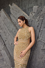 Load image into Gallery viewer, Marigold - A shimmering golden gown
