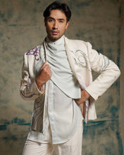 Load image into Gallery viewer, Apricot Ivory Handpainted Blazer Set
