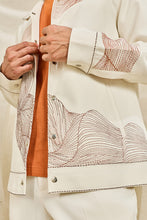 Load image into Gallery viewer, Ivory Abstract Spiral Shacket Set
