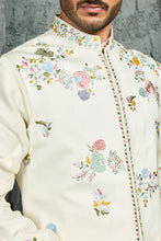 Load image into Gallery viewer, Ivory Gulmohar Bloom Waistcoat Set

