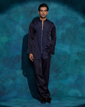 Load image into Gallery viewer, MIDNIGHT BLUE ZIPPER  SHIRT SET
