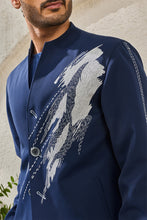Load image into Gallery viewer, Navy Paint Strokes Shacket Set
