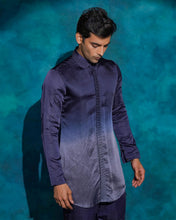 Load image into Gallery viewer, Oceanic Purple hand embroidered short jacket set
