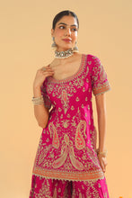 Load image into Gallery viewer, Ishwa - Short Kurta with Sharara and Dupatta

