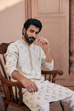 Load image into Gallery viewer, Banarsi Cord Embroidery Chanderi Silk Kurta 
