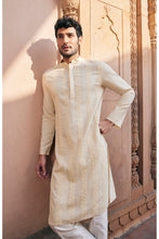 Load image into Gallery viewer, Beige Dori Embroidery Chanderi Silk Kurta 
