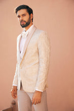 Load image into Gallery viewer, Pristine Whiteness Hand Embroidered Ceremonial Tuxedo
