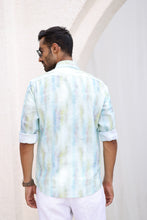Load image into Gallery viewer, Blue Green Abstract Print Shirt
