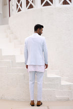 Load image into Gallery viewer, Sky Blue Floral Design Bandhgala with Pink Kurta
