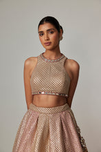 Load image into Gallery viewer, DEEP BEIGE MULTICOLOR WITH CROP TOP
