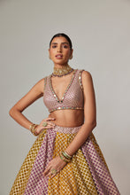 Load image into Gallery viewer, MUSTARD MULTICOLOR CROP TOP WITH DUPATTA
