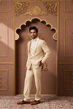 Load image into Gallery viewer, BEIGE TUXEDO JACKET, WAISTCOAT AND  PANT
