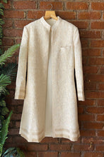 Load image into Gallery viewer, Ivory Thread Work Sherwani Jacket Set
