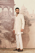 Load image into Gallery viewer, Ivory Heritage Open Embroidered Indowestern Set
