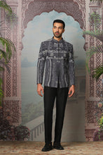 Load image into Gallery viewer, Ebonite Nocturnal Embroidered Bandhgala Set
