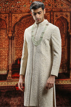 Load image into Gallery viewer, Ivory Silk Sherwani with Cutdana  Embroidery
