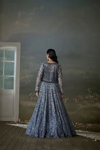 Load image into Gallery viewer, Stone grey Lehenga Choli Set With Jacket

