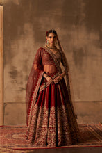 Load image into Gallery viewer, Maroon Raw Silk Double Dupatta Lehenga Set
