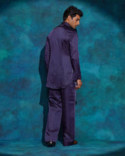Load image into Gallery viewer, OCEANIC PURPLE OMBRE SHORT KURTA SET
