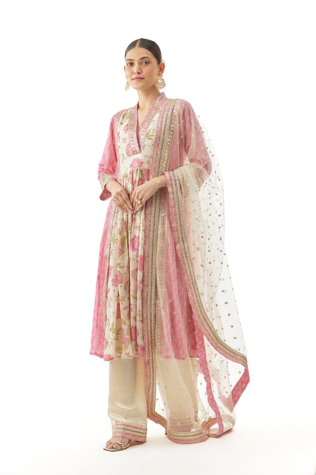 Riya Tunic with palazzo and dupatta