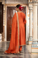 Load image into Gallery viewer, Rust kurta set with churidar and dupatta
