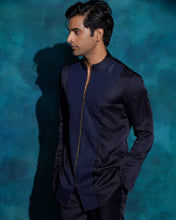 Load image into Gallery viewer, MIDNIGHT BLUE ZIPPER  SHIRT SET
