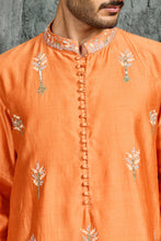 Load image into Gallery viewer, Orange Gulrang Ridge Kurta Set
