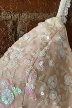 Load image into Gallery viewer, Peach organza saree and Sequin work blouse
