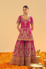 Load image into Gallery viewer, Ishwa - Short Kurta with Sharara and Dupatta
