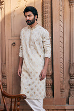 Load image into Gallery viewer, Banarsi Cord Embroidery Chanderi Silk Kurta 
