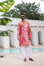 Load image into Gallery viewer, Pink Wine Tie-Dye Sequins Embroidery Kurta
