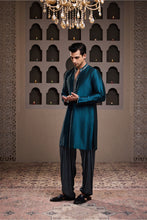 Load image into Gallery viewer, EMBROIDERED CHANDERI KURTA WITH PATIALA SALWAR

