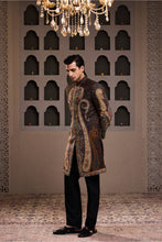 Load image into Gallery viewer, AMAWAR ACHKAN BLACK KURTA TROUSER
