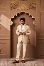 Load image into Gallery viewer, BEIGE TUXEDO JACKET, WAISTCOAT AND  PANT
