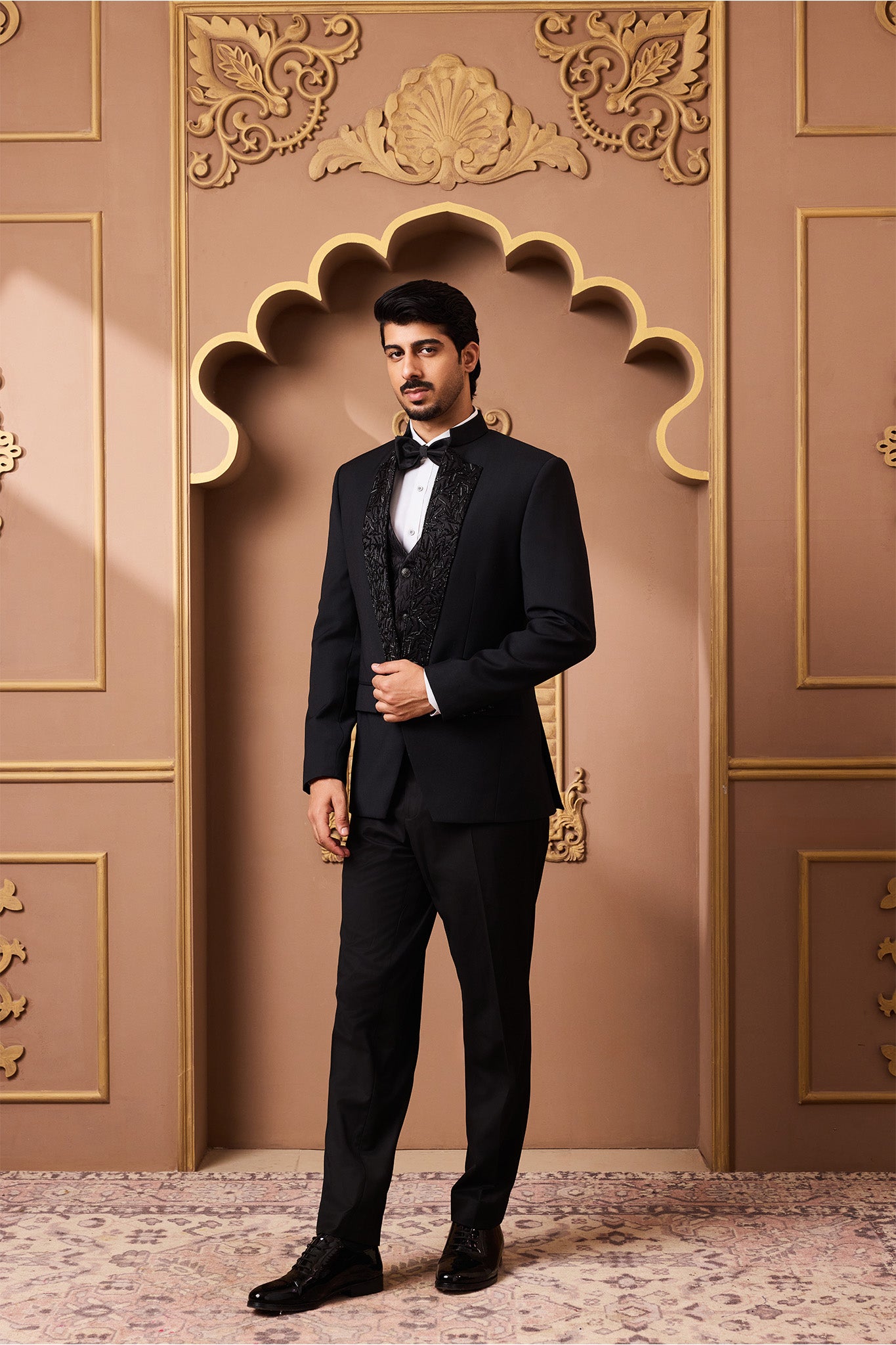 BLACK TUXEDO VEST PANT