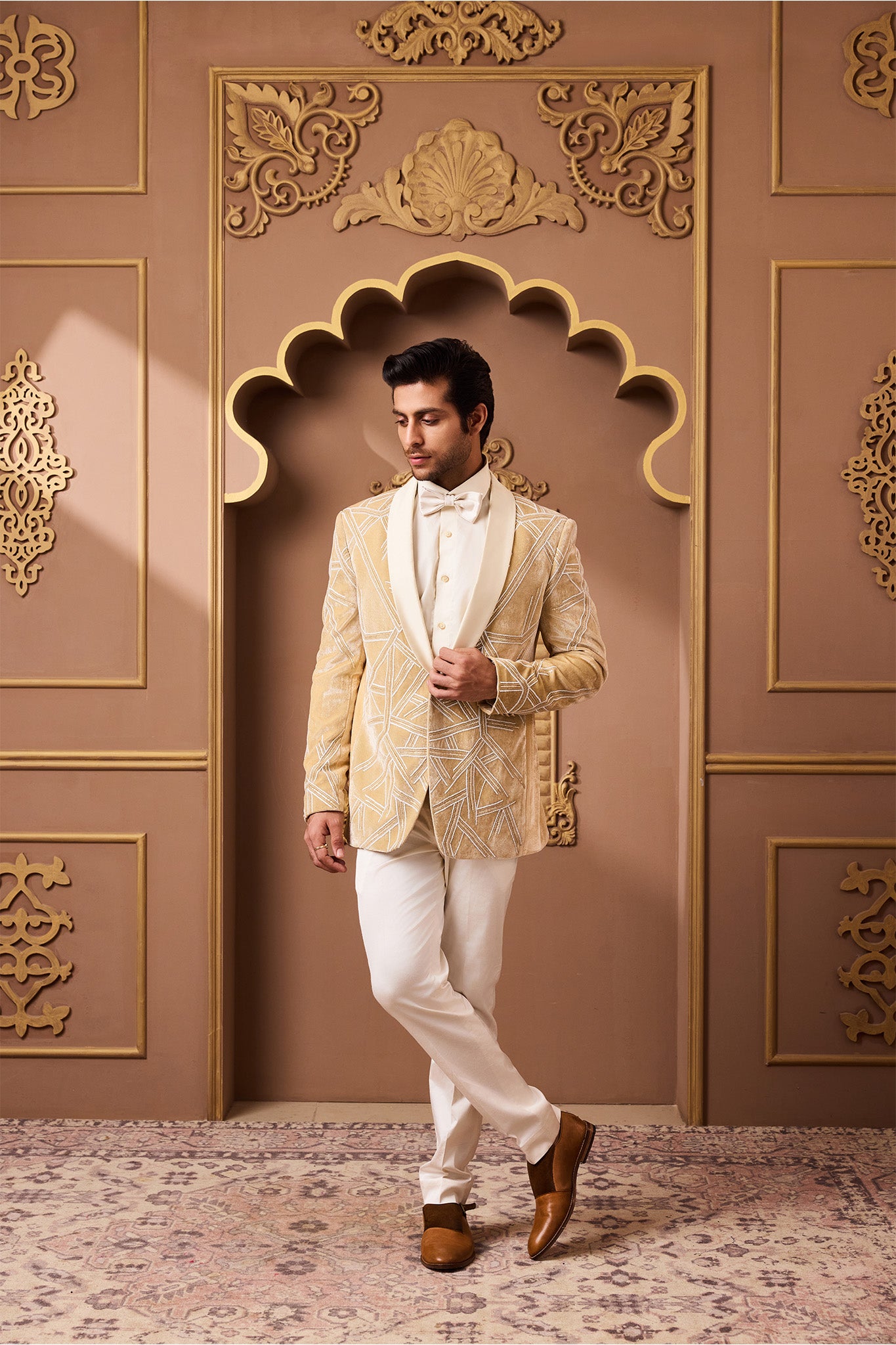 GOLD TUXEDO  JACKET WITH PANT