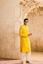 Load image into Gallery viewer, EMBROIDERED YELLOW MIRRORWORK KURTA SALWAR
