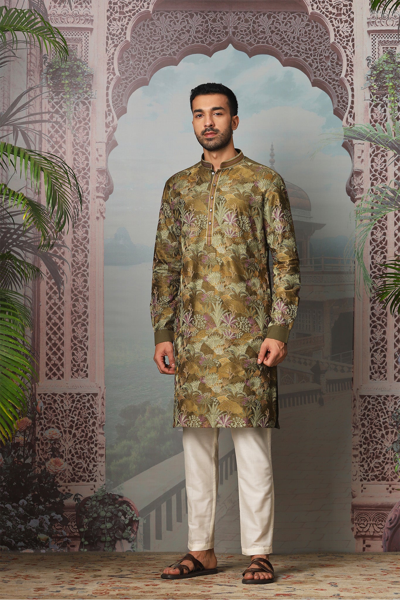 Botanical Paradise Embroidered Kurta Set