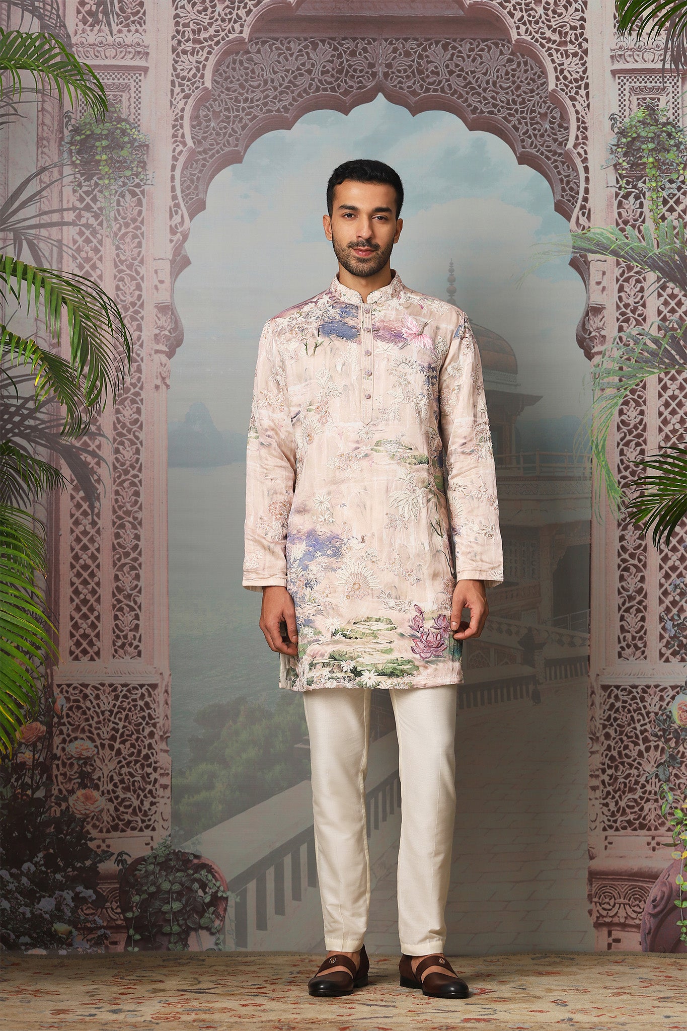 Illusory Fabled Hand Embroidered Kurta Set