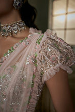 Load image into Gallery viewer, Rose Pink Pre-draped  Saree With Trail
