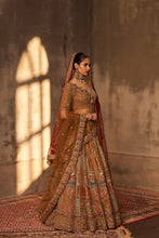 Load image into Gallery viewer, Olive Green Organza Double Dupatta Lehenga Set
