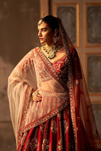 Load image into Gallery viewer, Maroon Raw Silk Double Dupatta Lehenga Set
