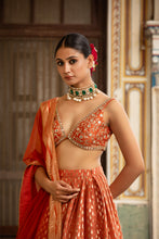 Load image into Gallery viewer, Rust lehenga set

