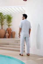 Load image into Gallery viewer, Powder Blue Cuban Striped Coord Set
