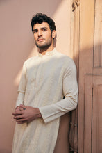 Load image into Gallery viewer, Beige Dori Embroidery Chanderi Silk Kurta 
