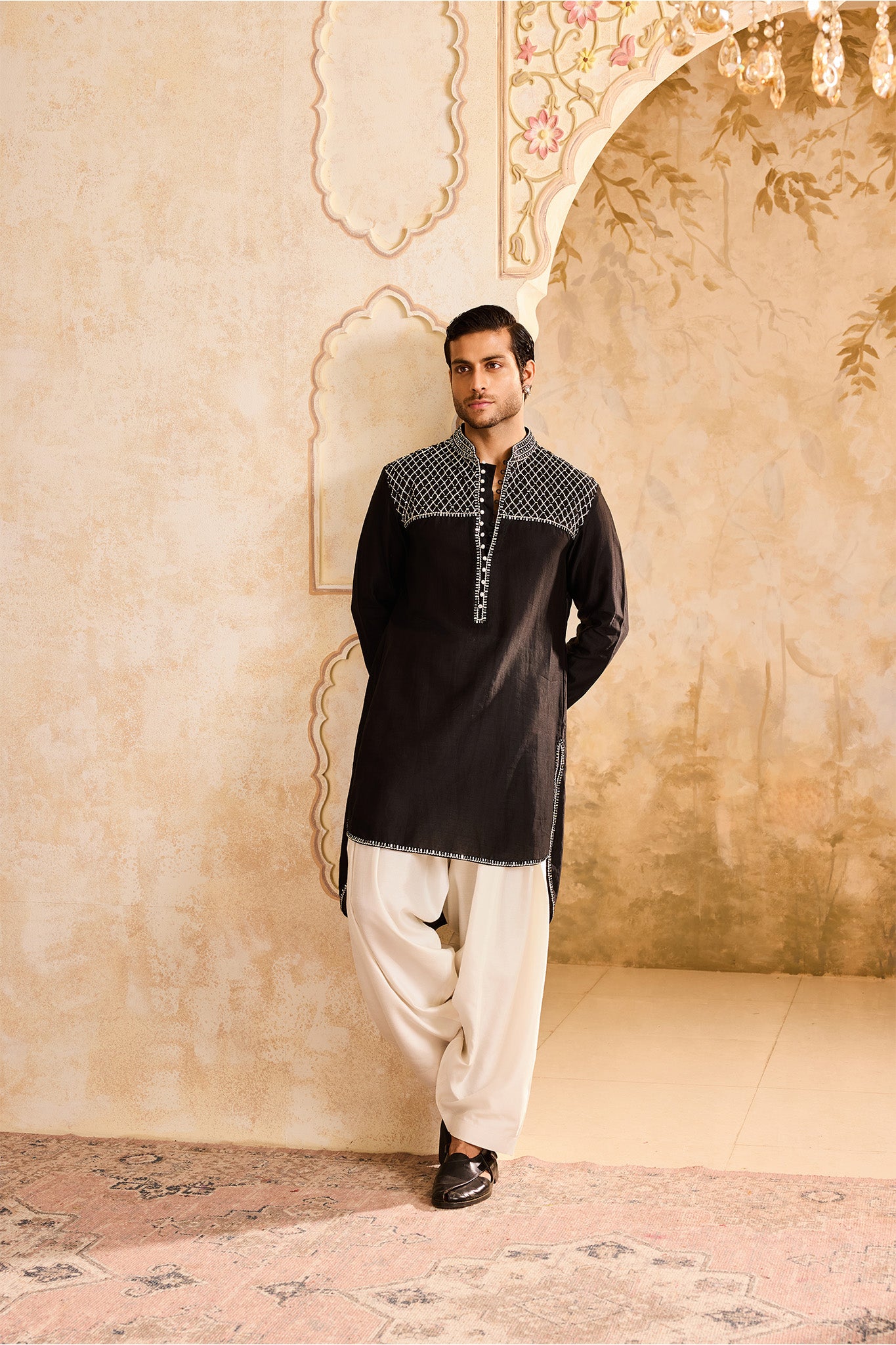 EMBROIDRED BLACK KURTA SALWAR