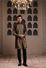Load image into Gallery viewer, AMAWAR ACHKAN BLACK KURTA TROUSER
