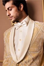Load image into Gallery viewer, GOLD TUXEDO  JACKET WITH PANT
