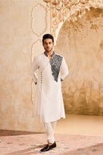 Load image into Gallery viewer, EMBROIDRED WHITE ANGRAKHA KURTA CHURIDAR
